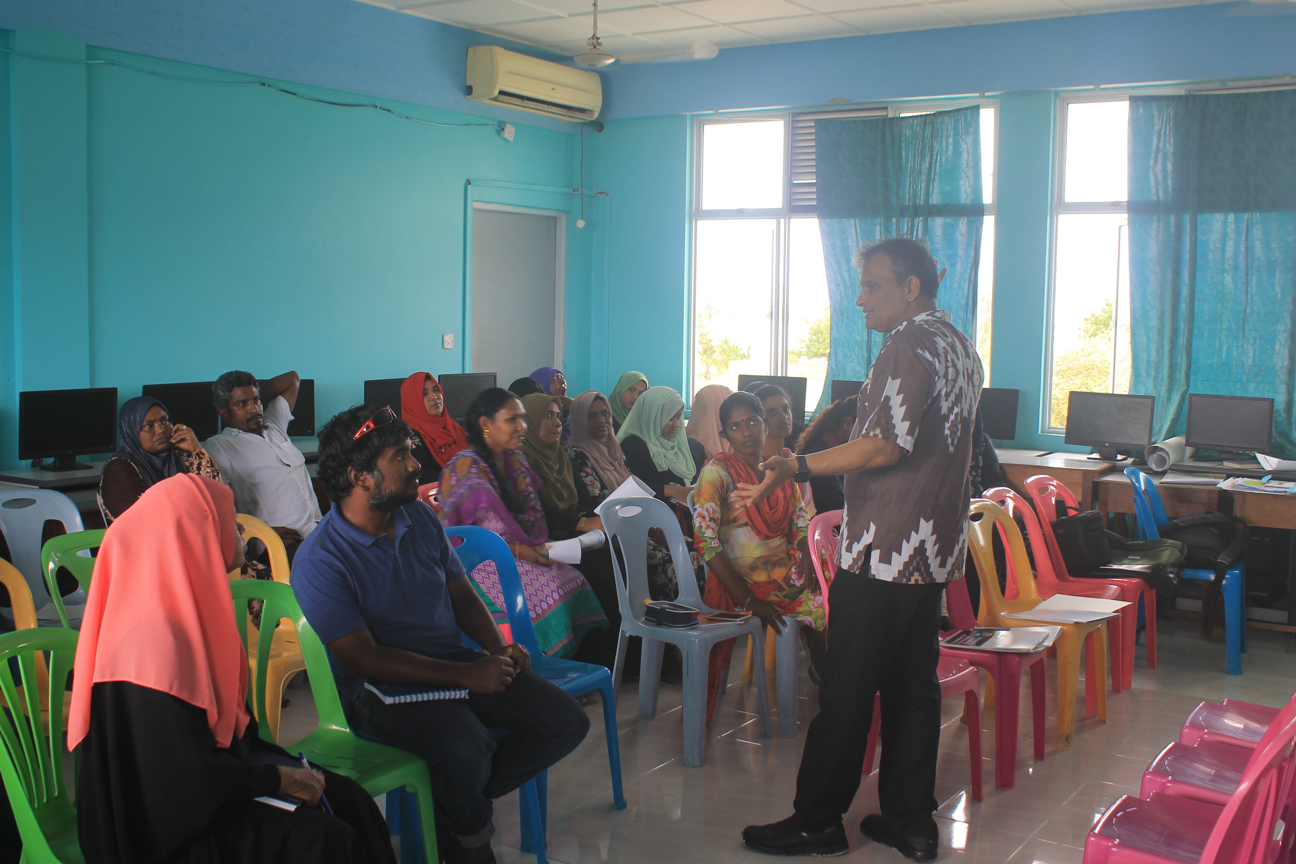 Lareef Zubair, Shifaz Mohamed - Principal, Aishath Luthfee (Science in-charge Science Teacher), Alex - Physics Teacher and Shila Sursh